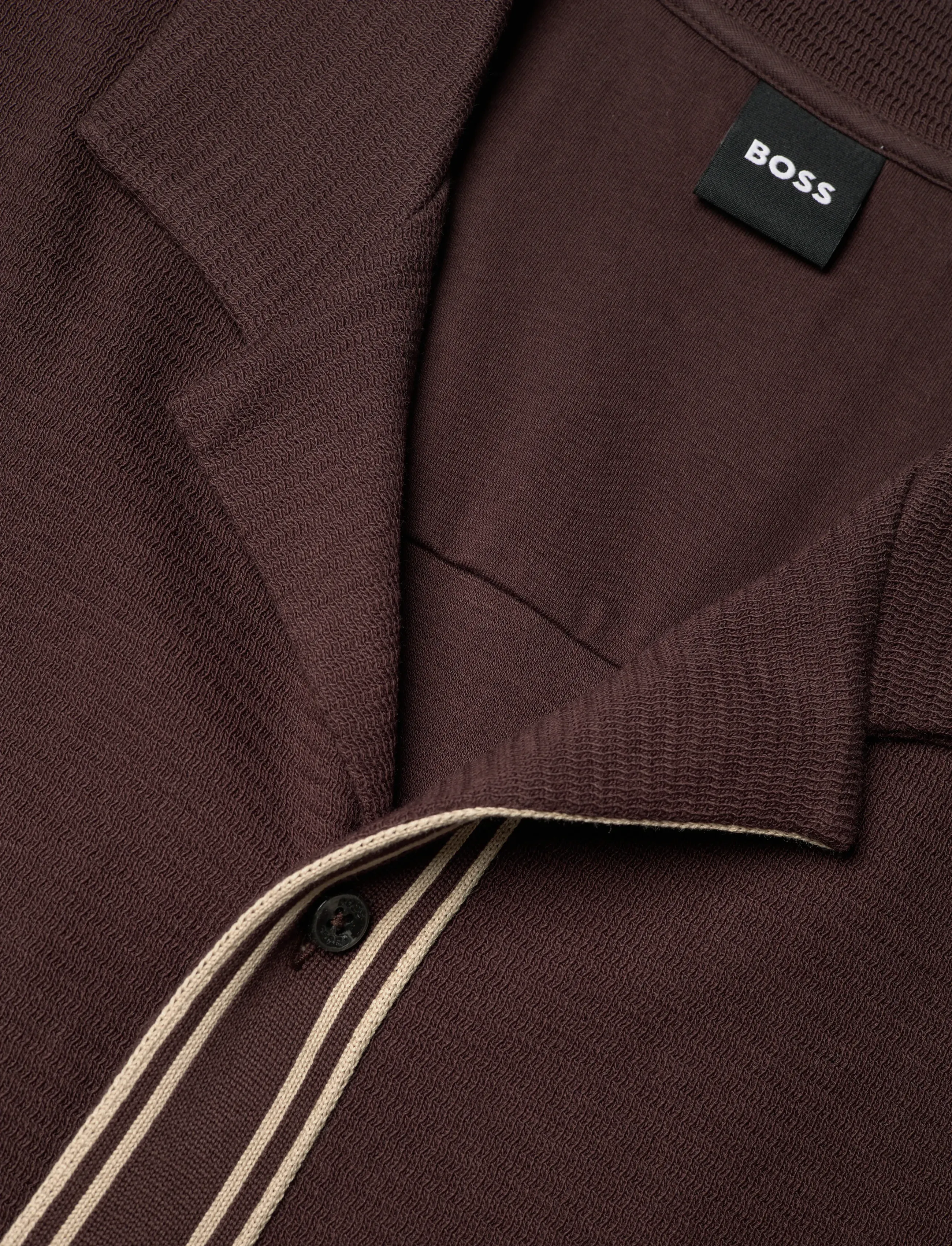 BOSS - C-Pasini 47 - lyhythihaiset kauluspaidat - dark brown - 2