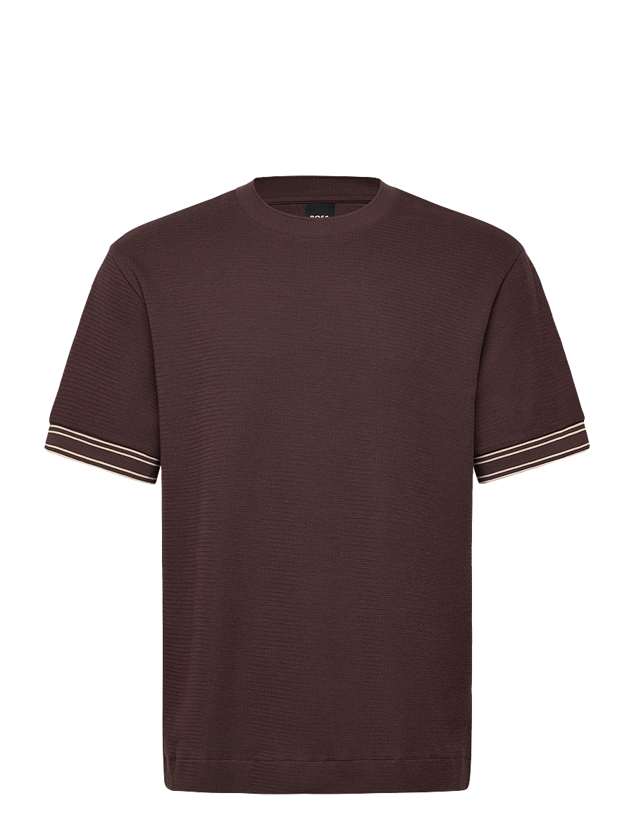 BOSS - C-Tigerman 47 - lühikeste varrukatega t-särgid - dark brown - 0