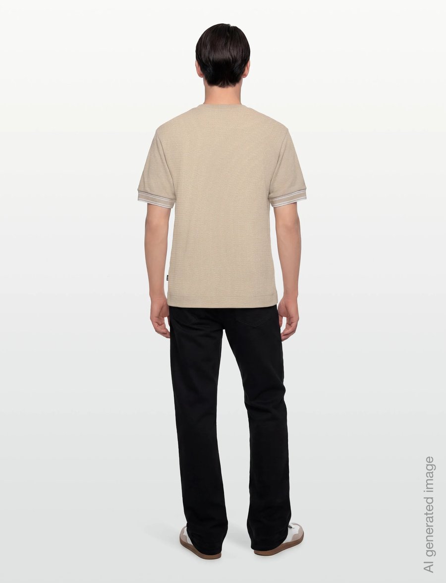BOSS - C-Tigerman 47 - short-sleeved t-shirts - open beige - 4