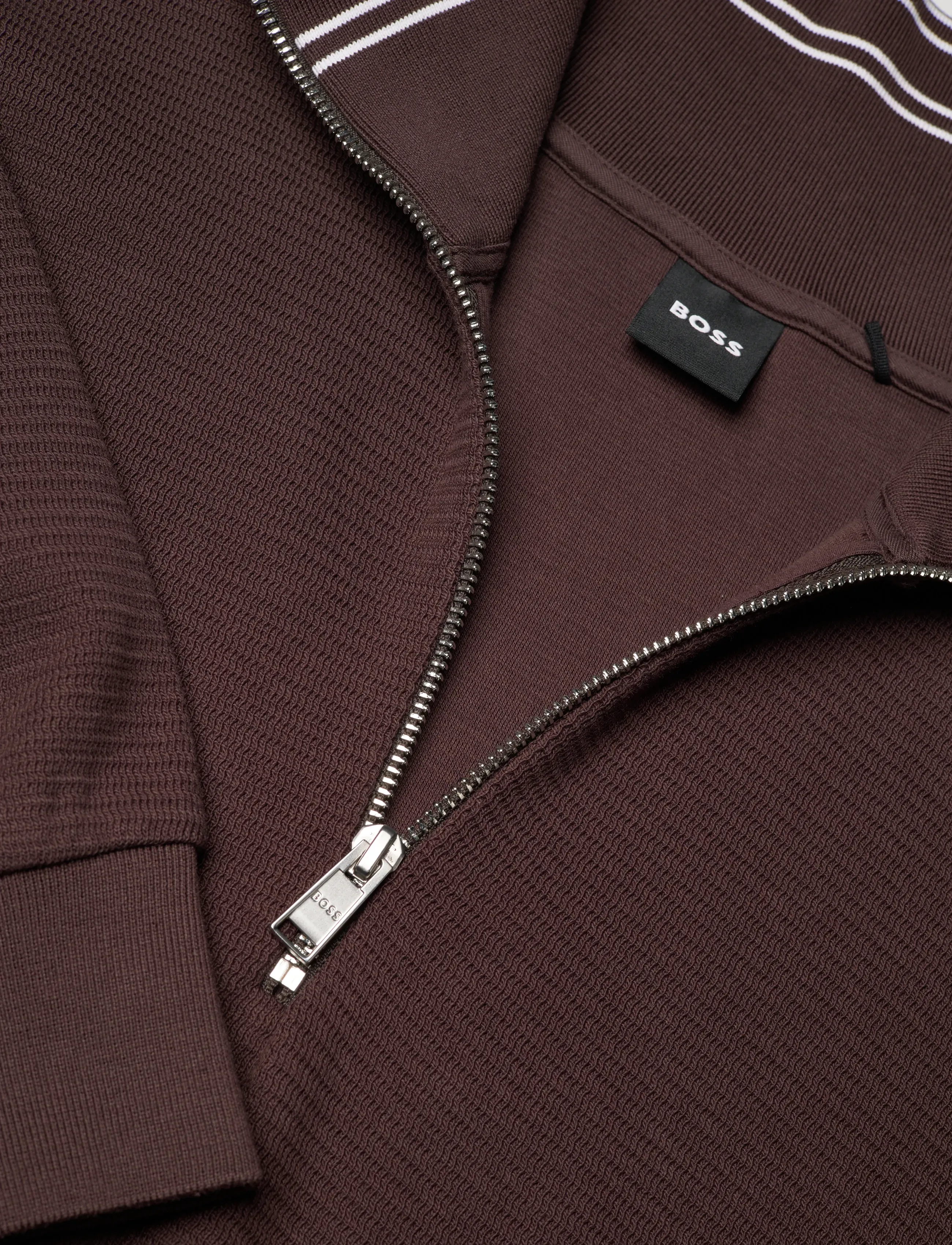 BOSS - C-Seidler 47 - half zip jumpers - dark brown - 5