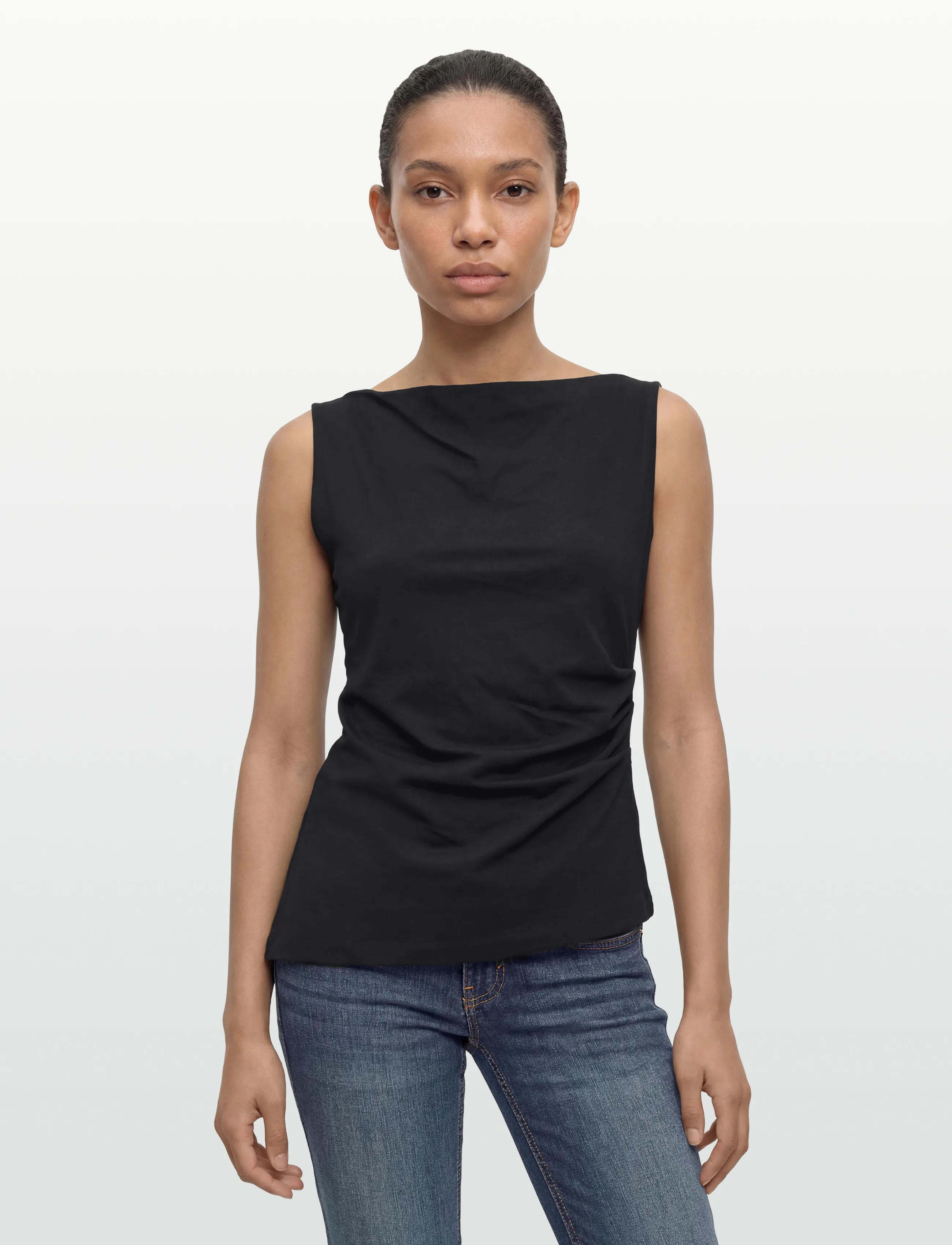 BOSS - Emiaka - sleeveless tops - black - 4