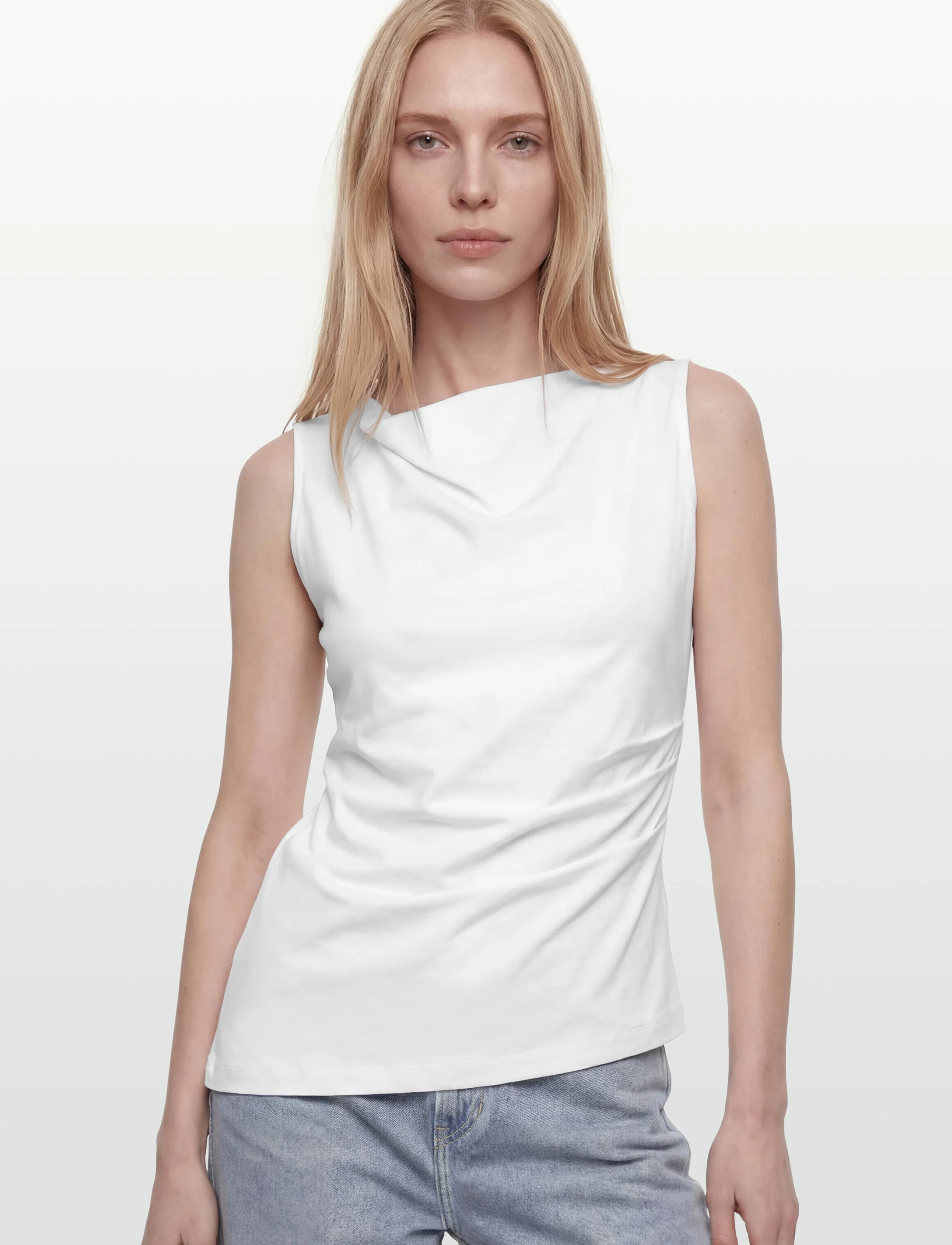 BOSS - Emiaka - sleeveless tops - white - 3
