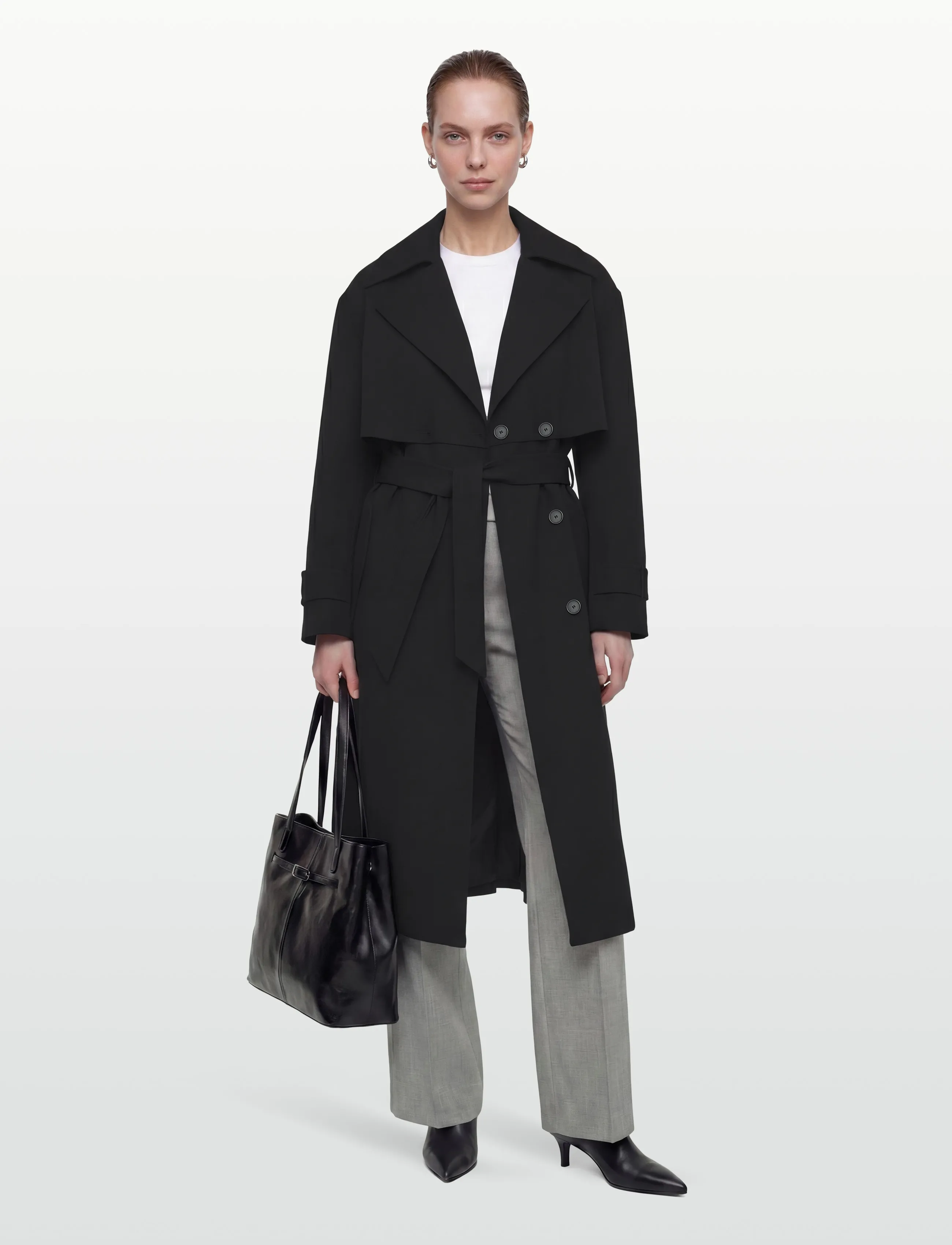 BOSS Chandra, 40, Coats, Schwarz - Trench Frauen