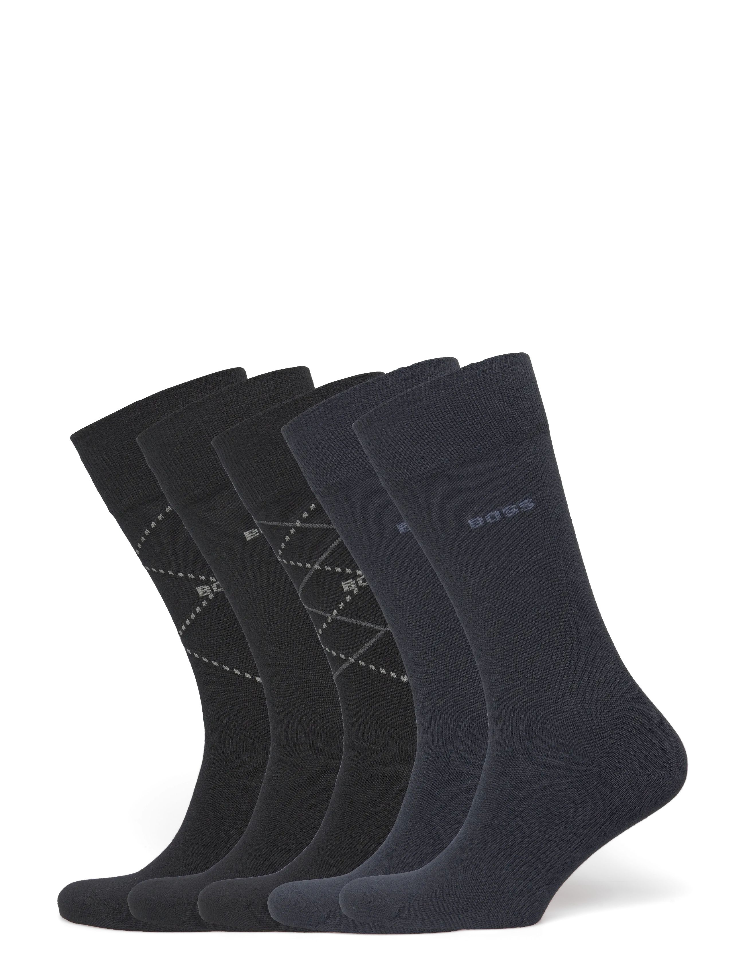 BOSS 5P GiftSet Argyle CC - Regular socks - OPEN MISCELLANEOUS / black