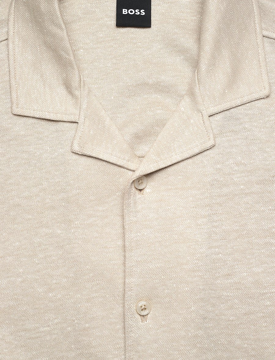BOSS - H-Powell 235 - hørskjorter - open beige - 2