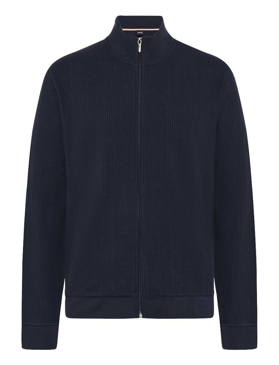 BOSS - Structure Zip Jacket - herbstjacken - dark blue - 0