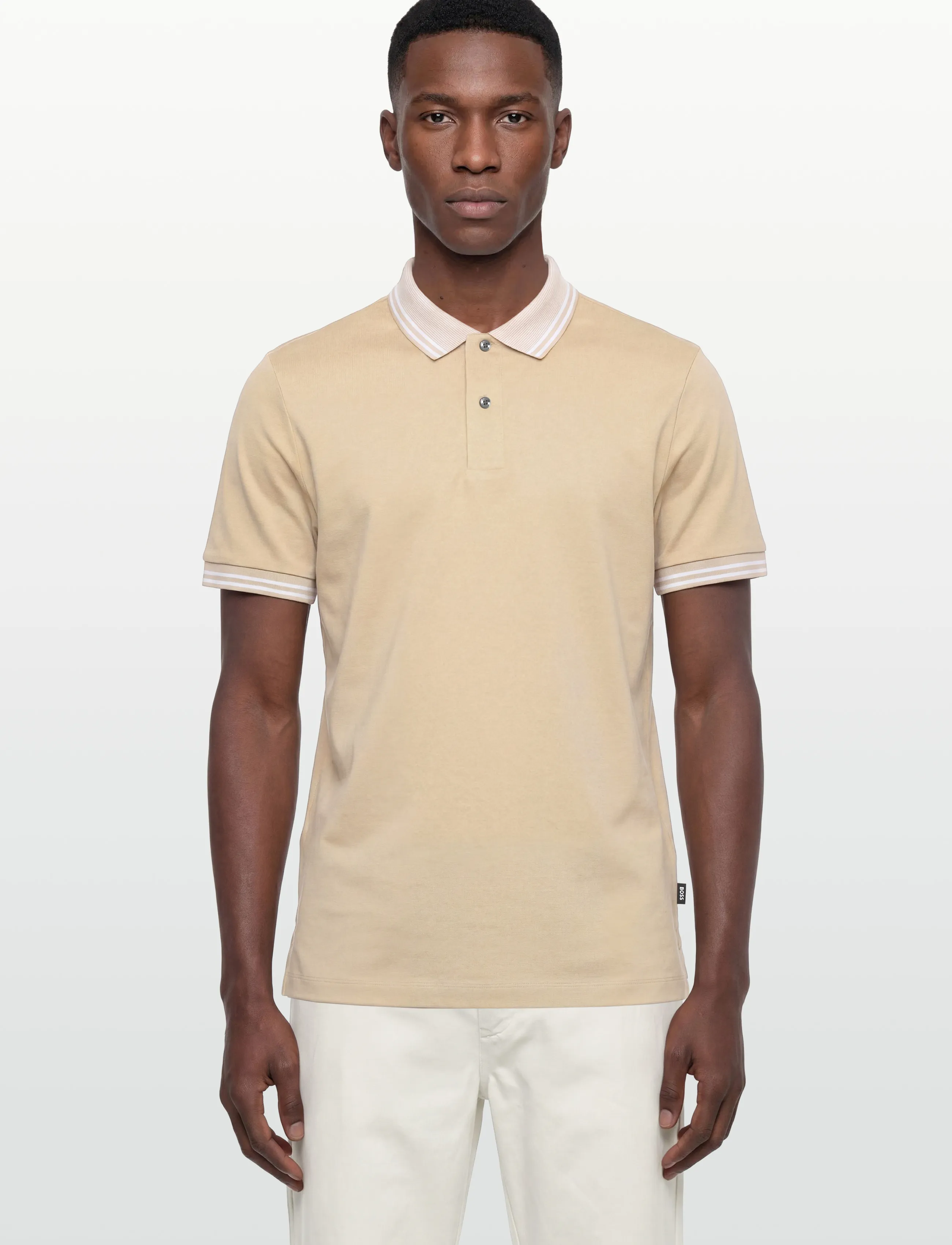 BOSS - H-Phillipson 238 - short-sleeved polos - open beige - 3