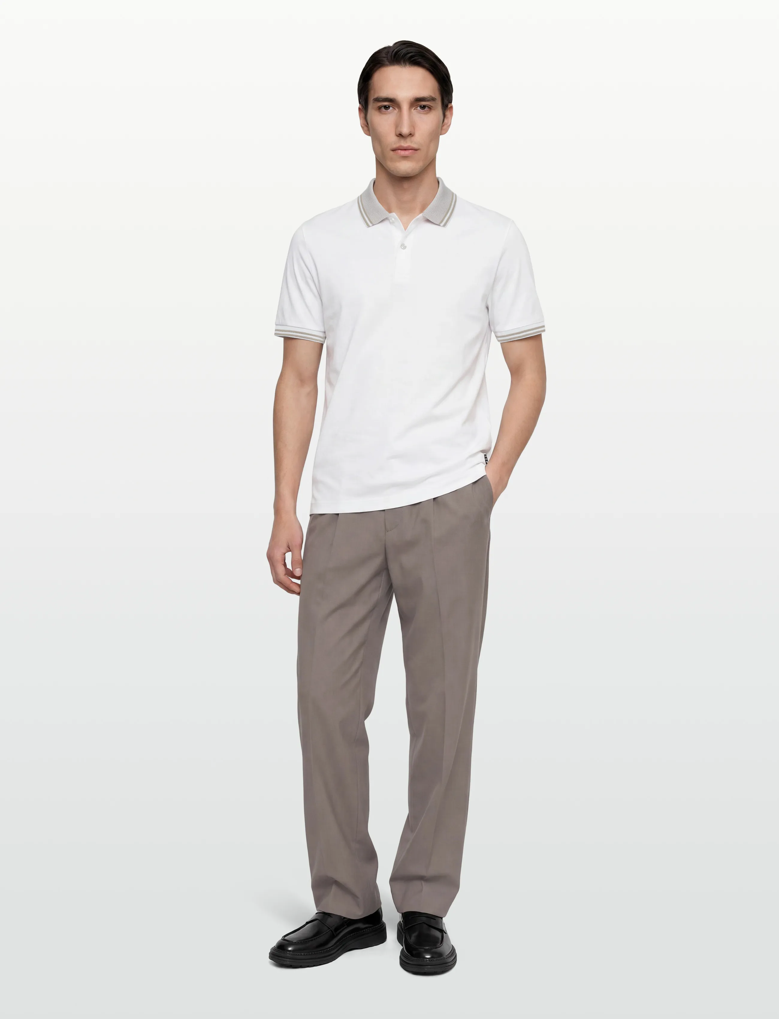 BOSS H-Phillipson 238, M, Polos, Weiß - Short-sleeved, Männerswear