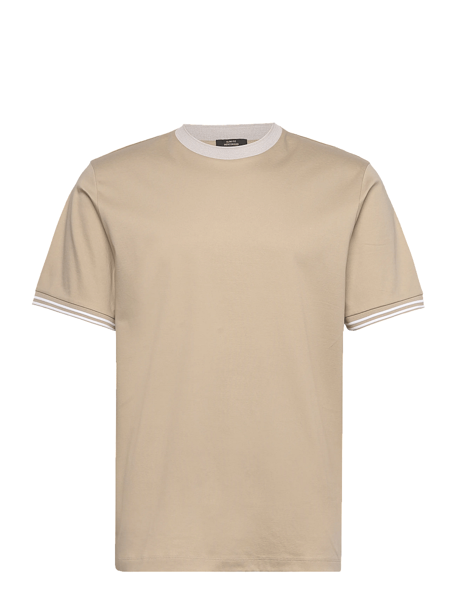 BOSS - H-Tessler 238 - kortærmede t-shirts - open beige - 1