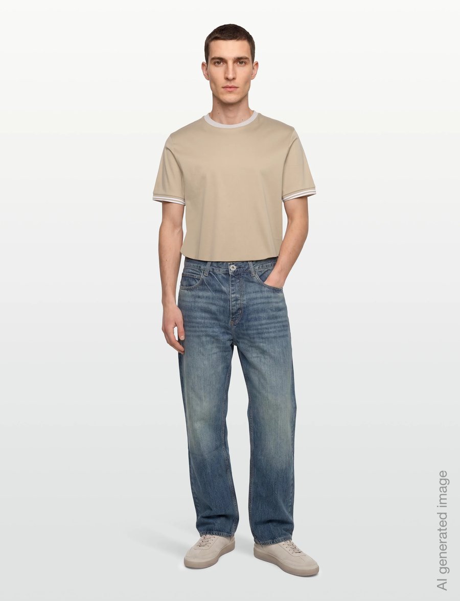 BOSS - H-Tessler 238 - kortærmede t-shirts - open beige - 0