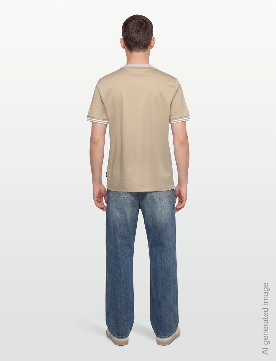 BOSS - H-Tessler 238 - kortærmede t-shirts - open beige - 4