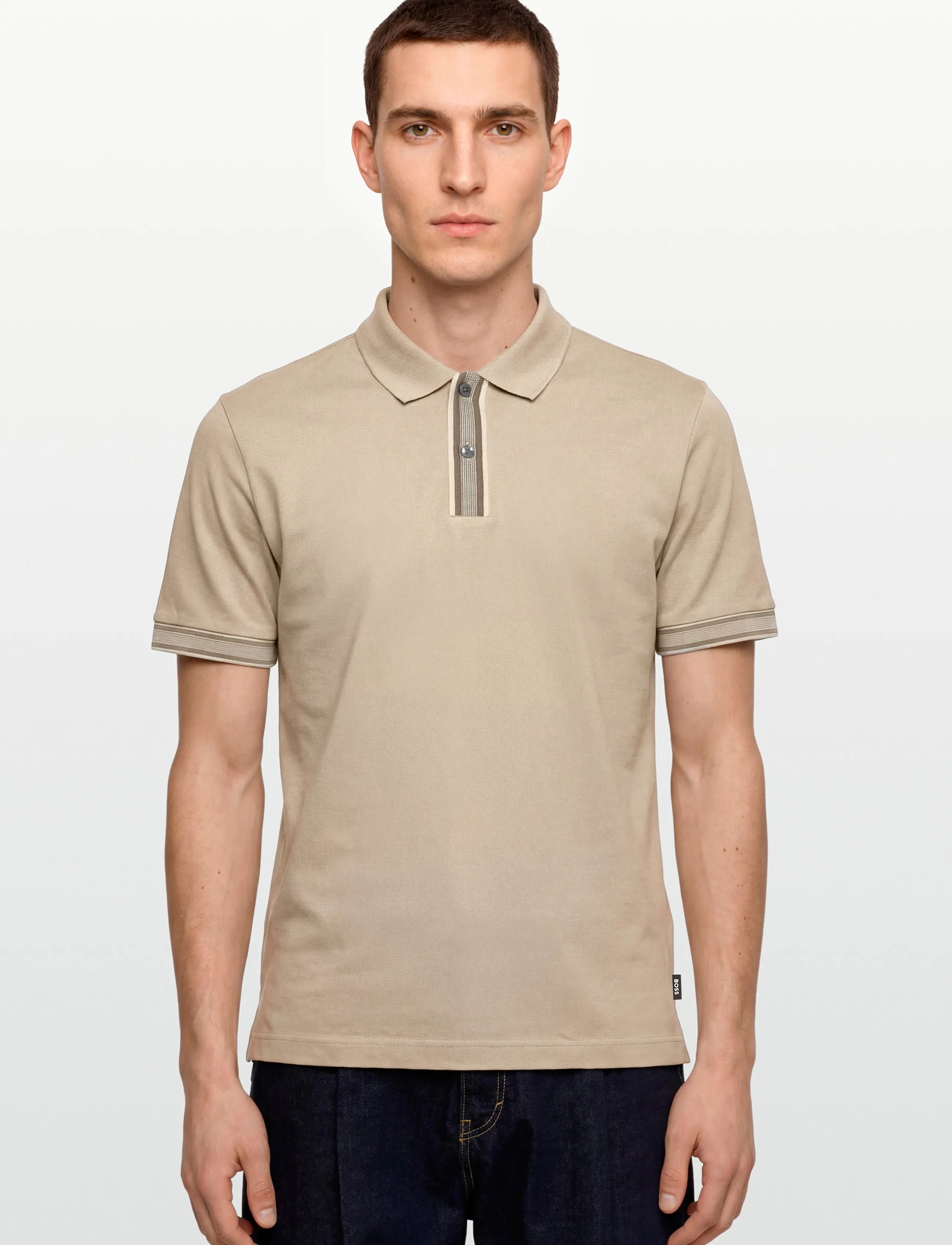 BOSS - H-Parlay 238 - kortærmede poloer - open beige - 3