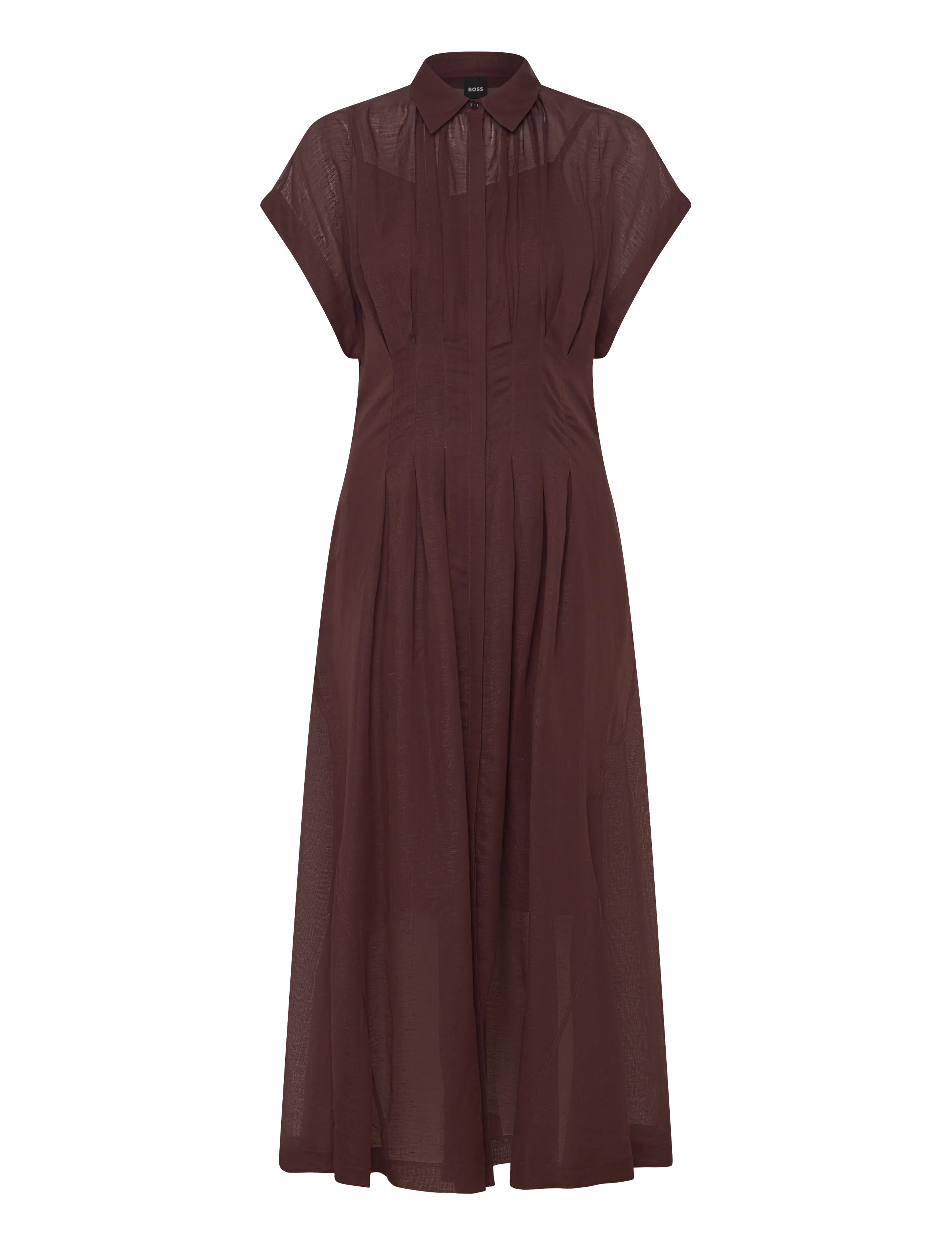 BOSS Davinata - Kjoler - DARK BROWN / burgundy