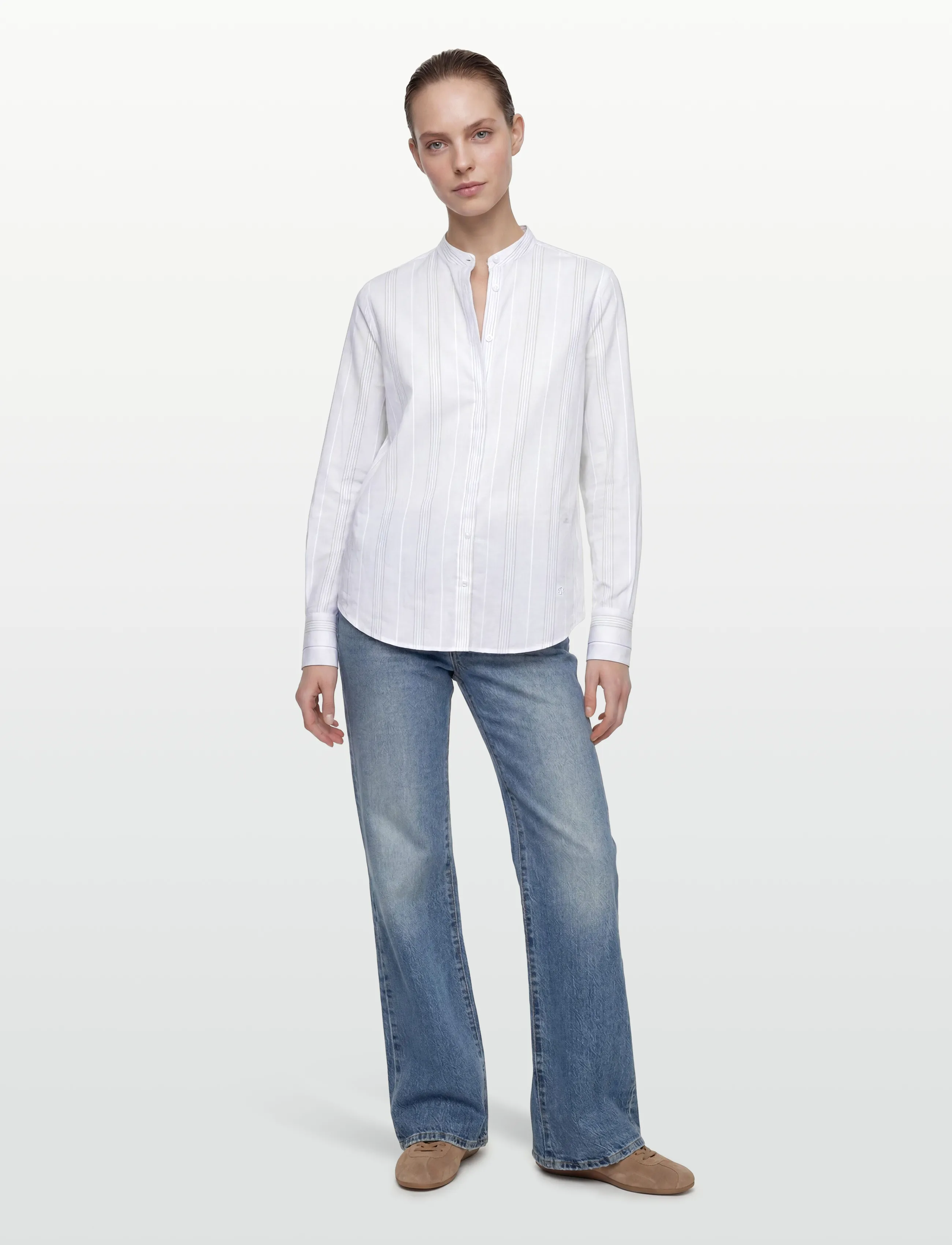 BOSS Bertyna_Monday - Langærmede skjorter - OPEN BLUE / white