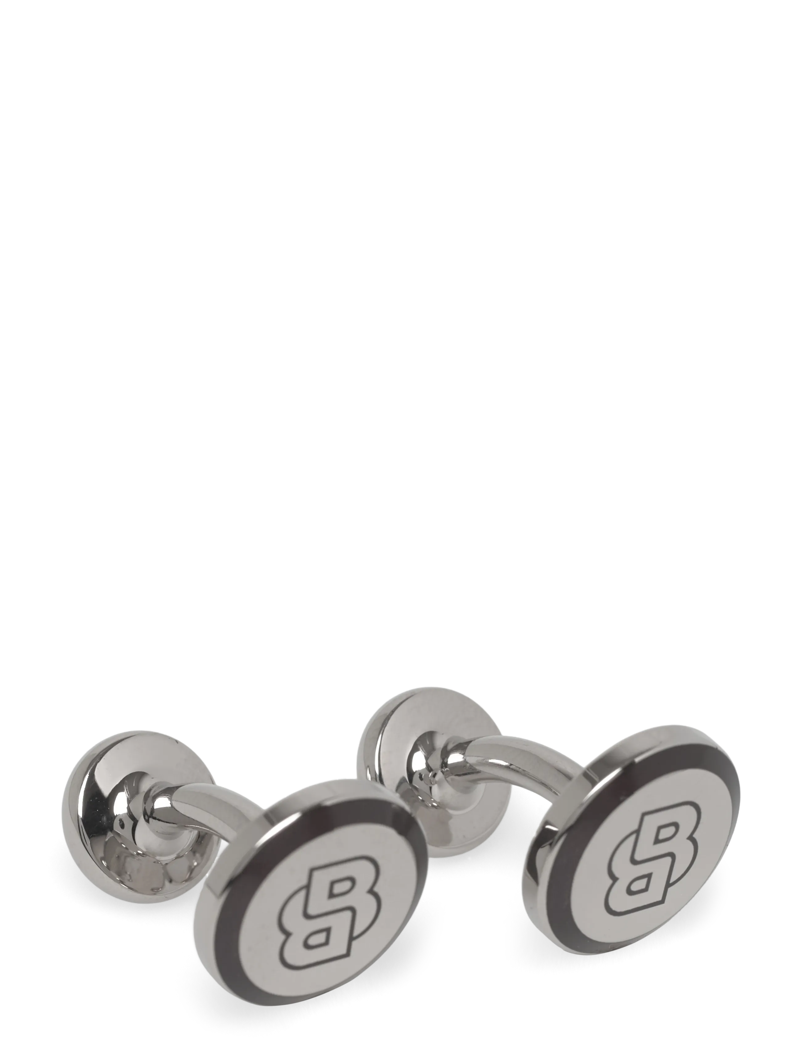 BOSS B-Logobbframe-Cuf, One Size, Accessories, Silber - Cuff Links, Männerswear