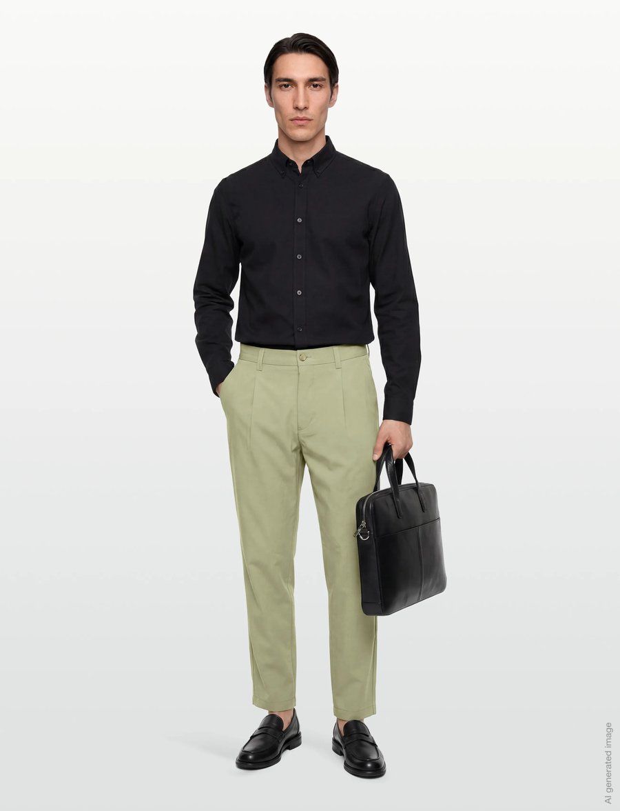 BOSS - C-Kerin-PL - casual byxor - dark beige - 0