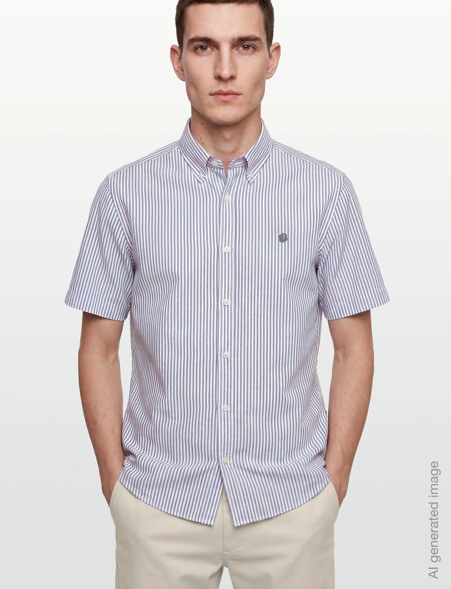 BOSS - H-LIAM-BD-SH-E-C-262 - randiga skjortor - open blue - 3