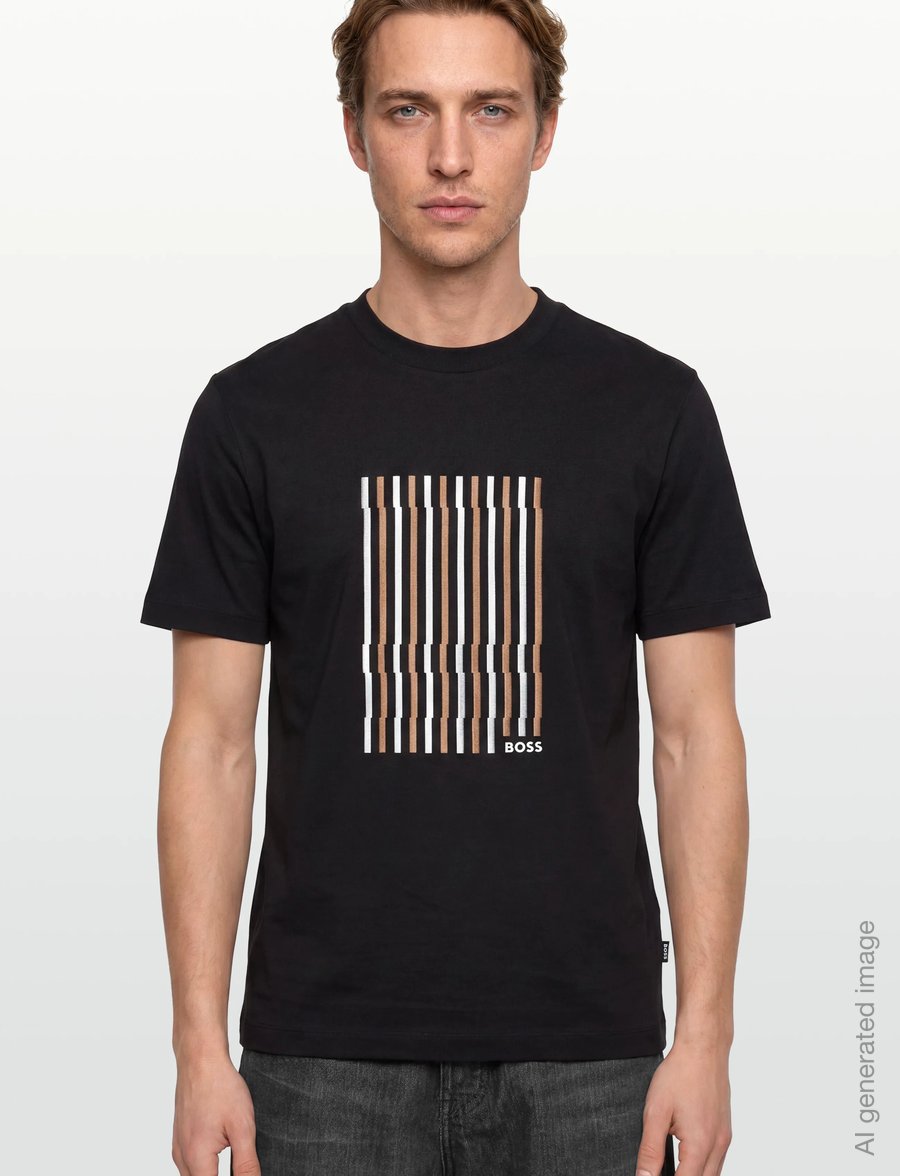 BOSS - C-Thompson 41 - kurzärmelige t-shirts - black - 3