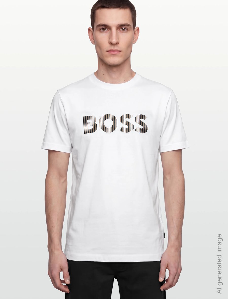BOSS - C-Thompson 41 - lühikeste varrukatega t-särgid - natural - 3