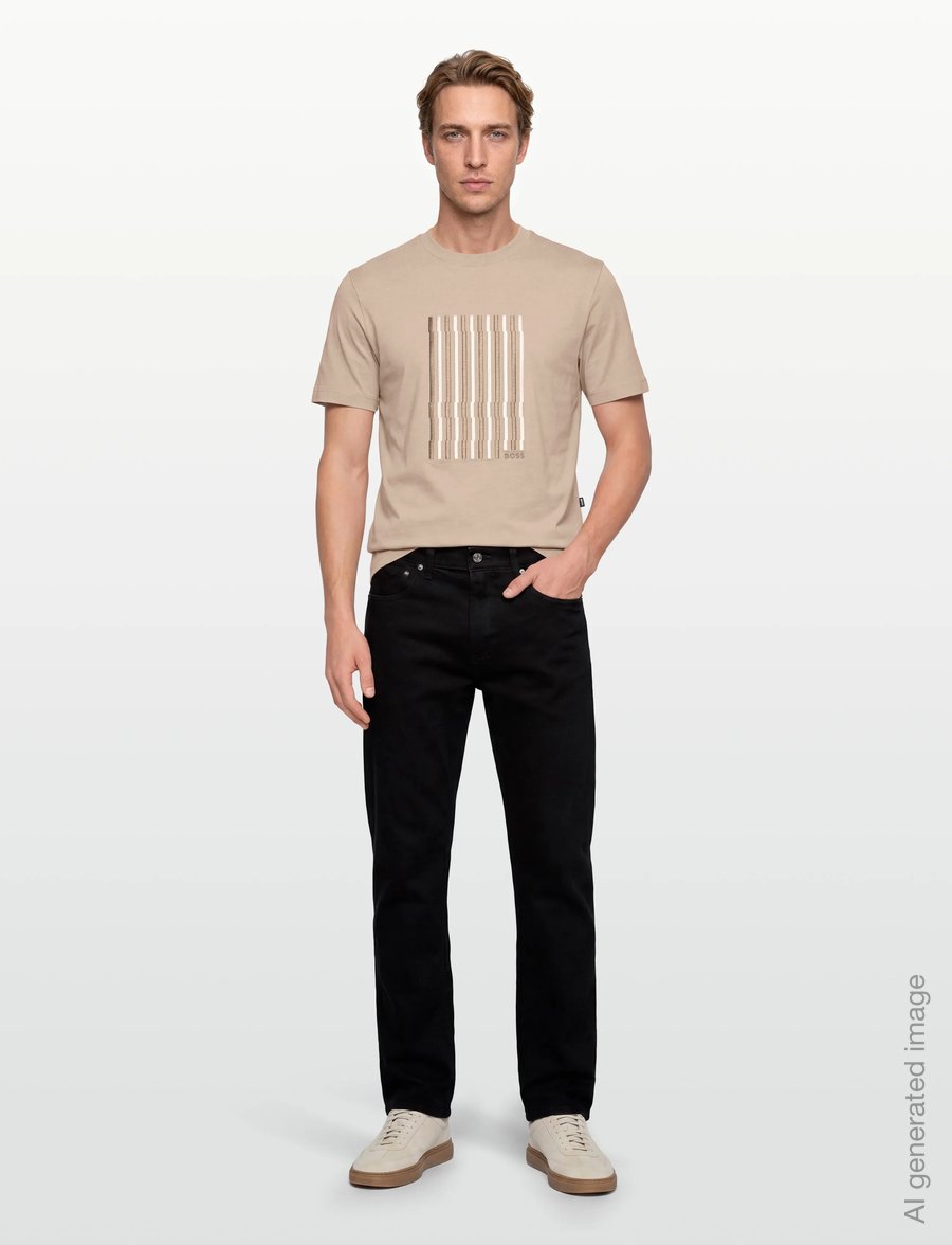 BOSS - C-Thompson 41 - lühikeste varrukatega t-särgid - open beige - 0