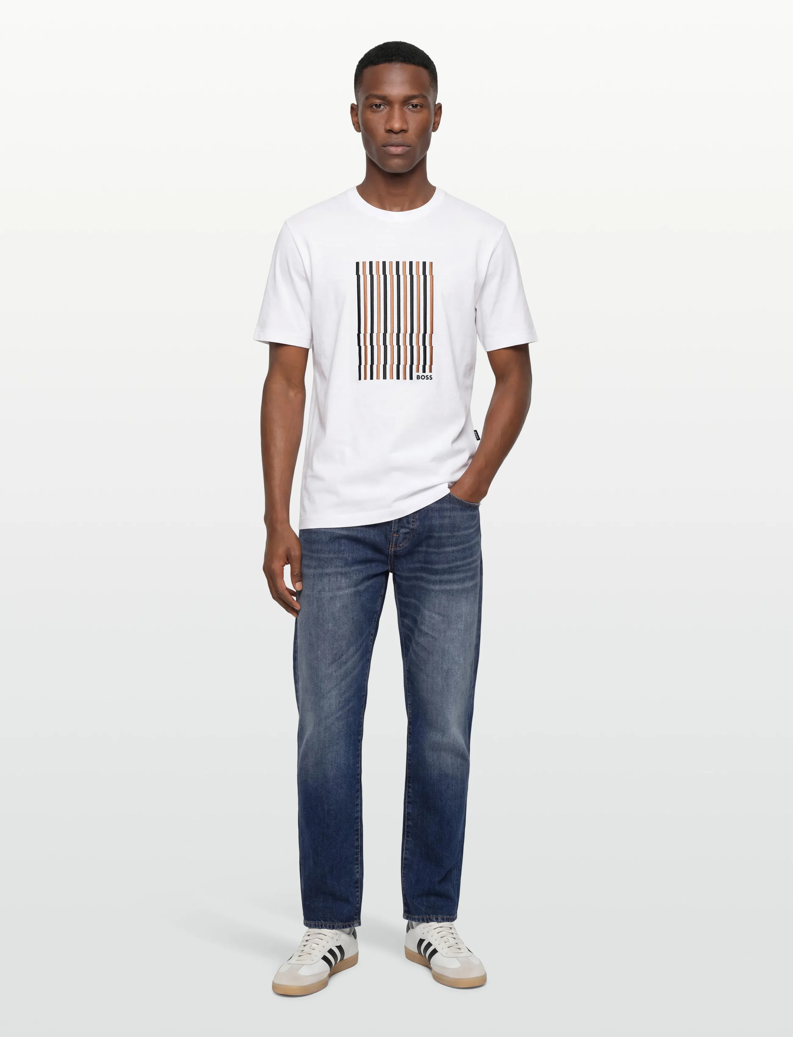 BOSS C-Thompson 41, L, White, T-Shirts > Kortærmede, Herre