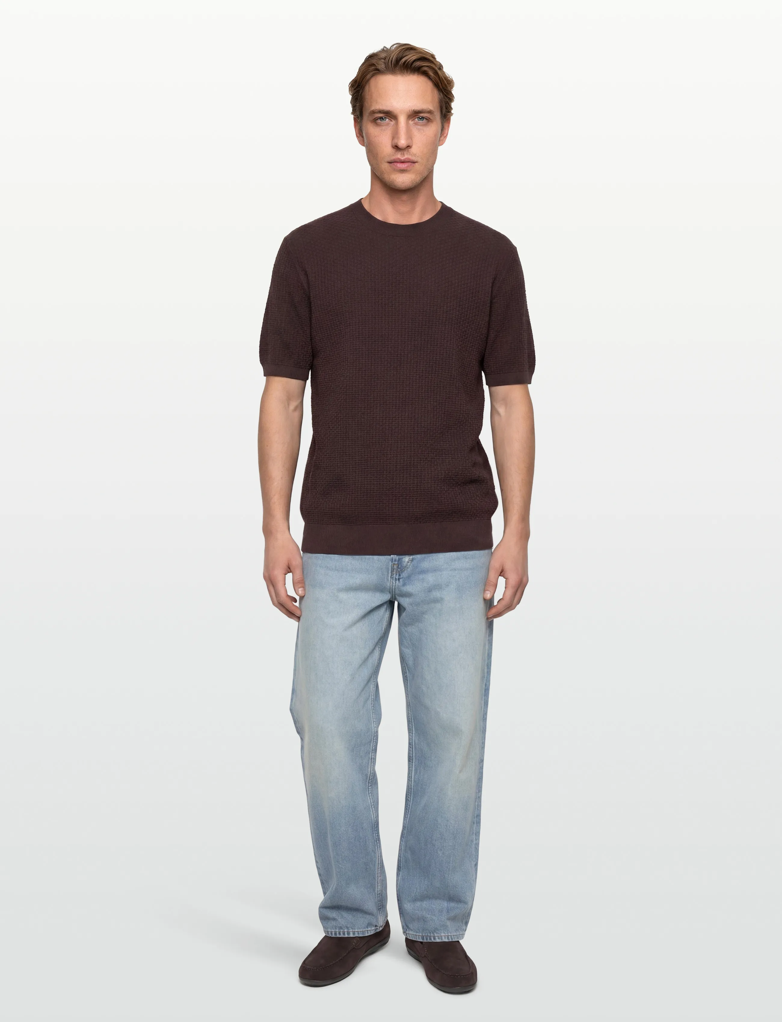BOSS H-Nilton - Round Necks - DARK BROWN / brown