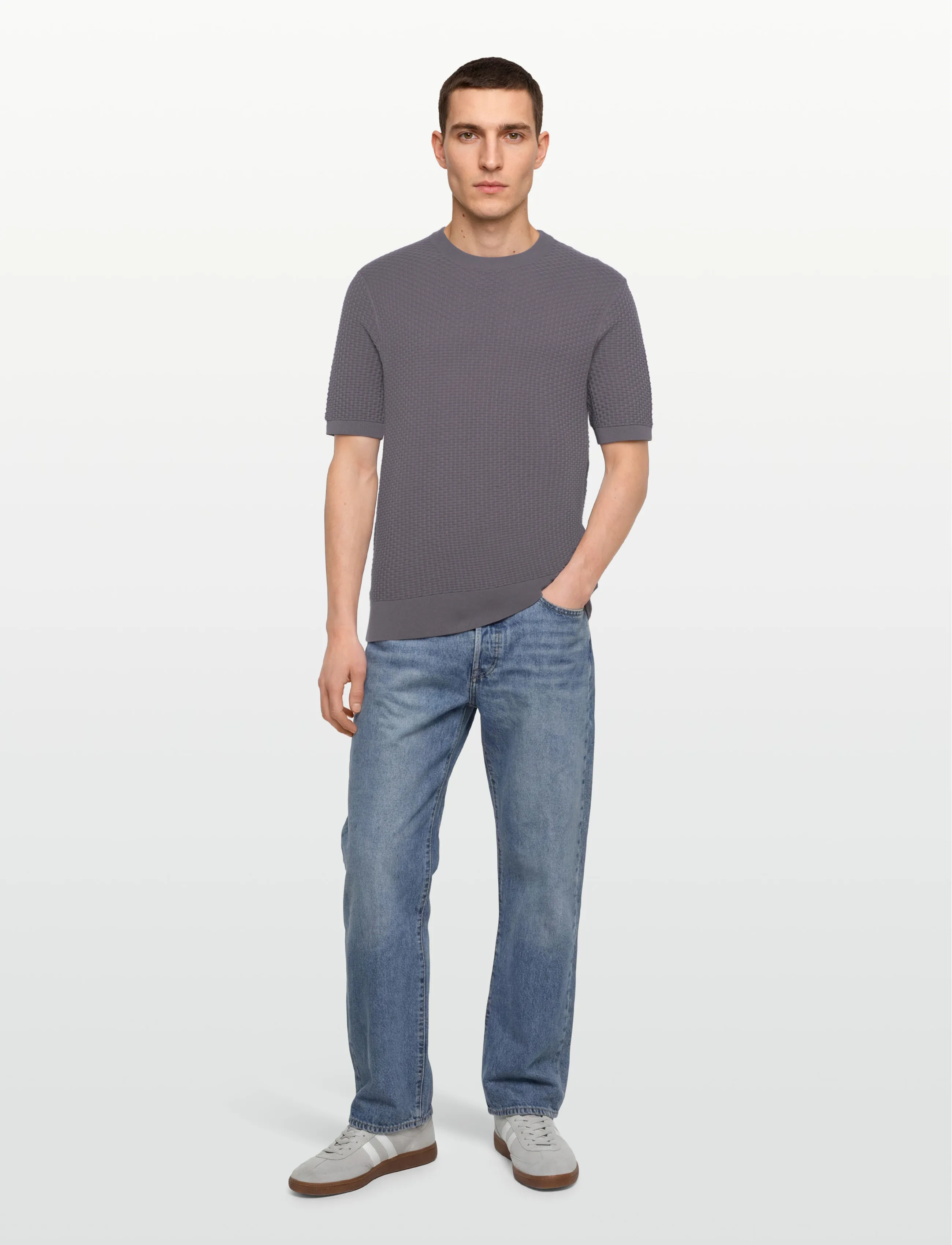 BOSS H-Nilton - Kläder - MEDIUM PURPLE / white