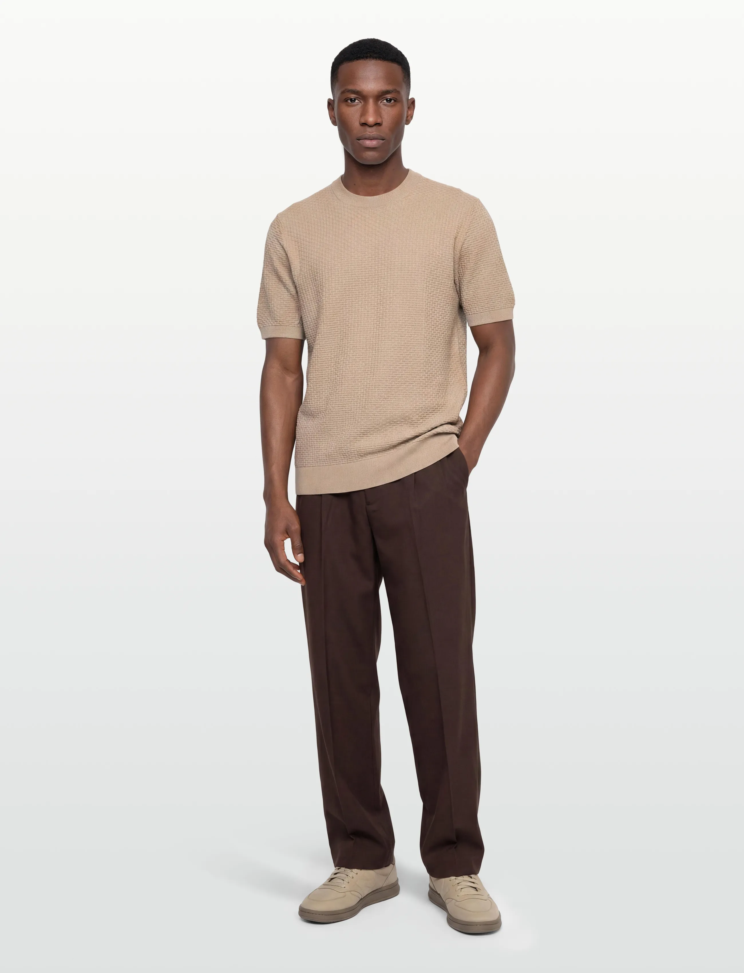 BOSS H-Nilton, M, T-shirts, Beige - Short-sleeved, Männerswear