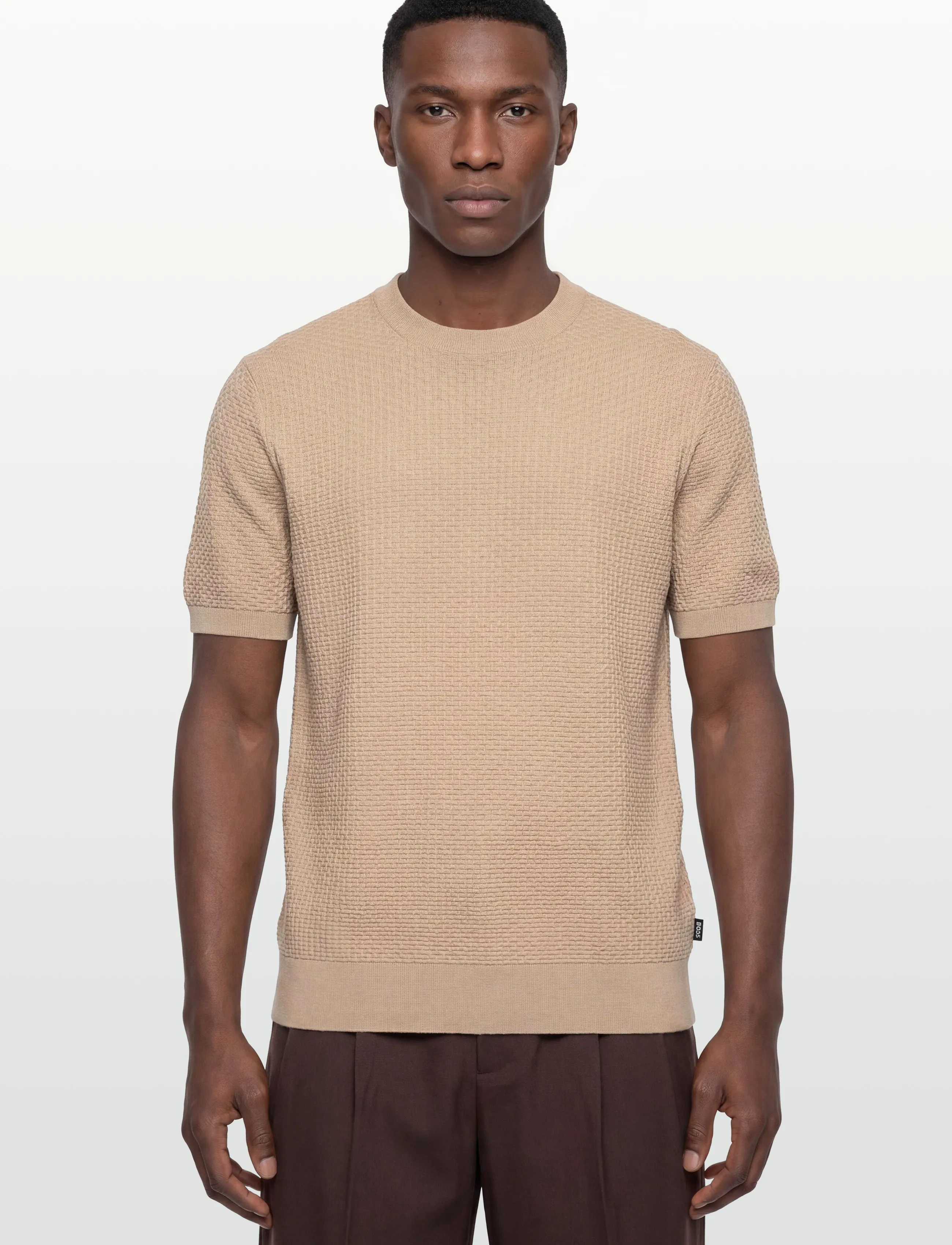 BOSS - H-Nilton - t-krekli ar īsām piedurknēm - open beige - 3
