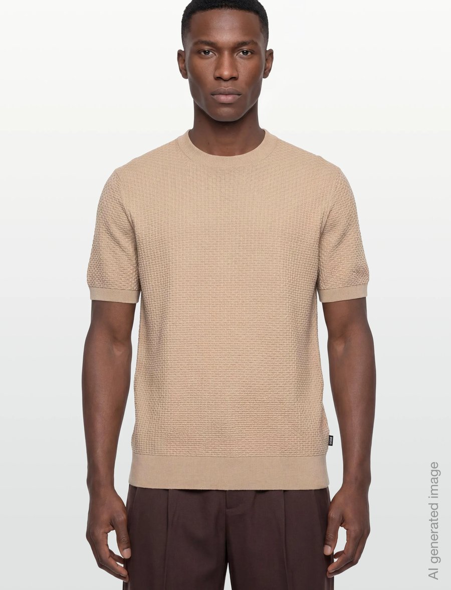 BOSS - H-Nilton - lühikeste varrukatega t-särgid - open beige - 3