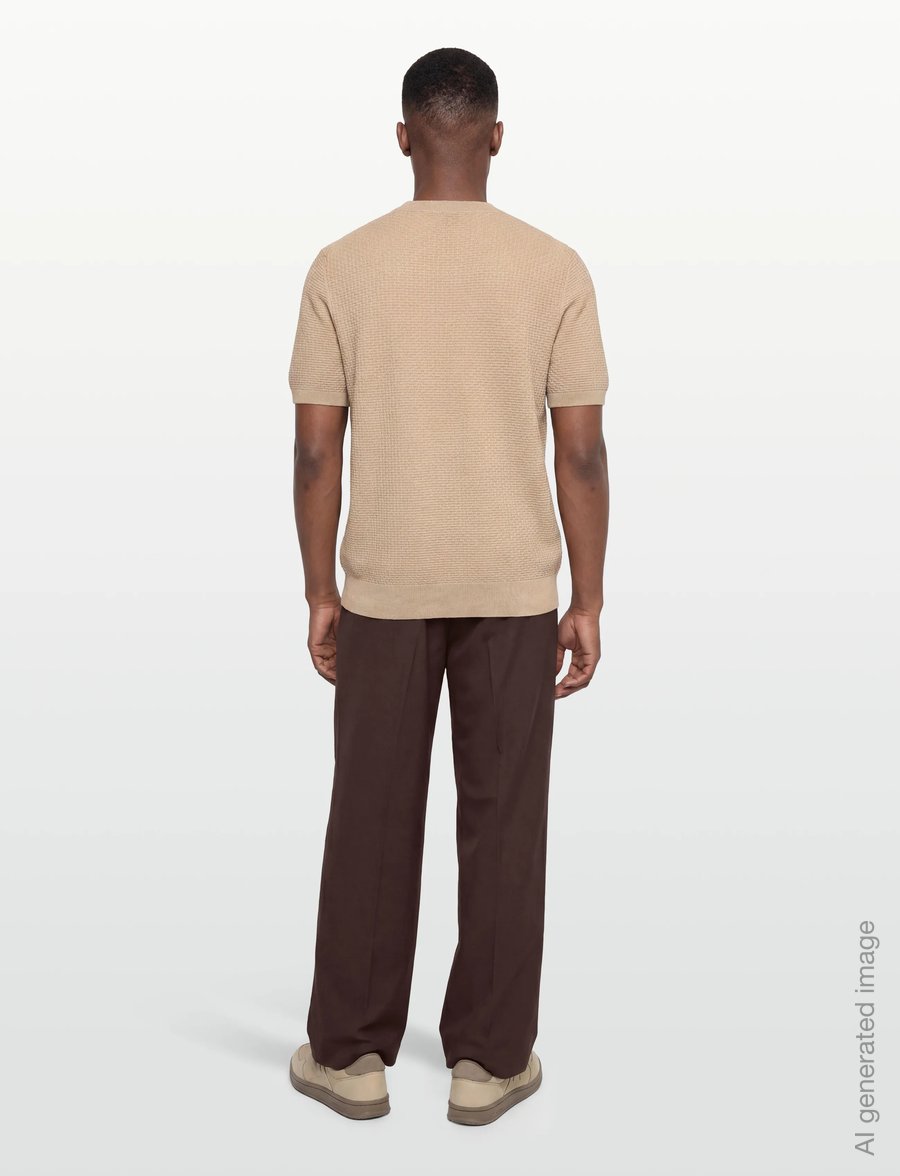 BOSS - H-Nilton - lühikeste varrukatega t-särgid - open beige - 4