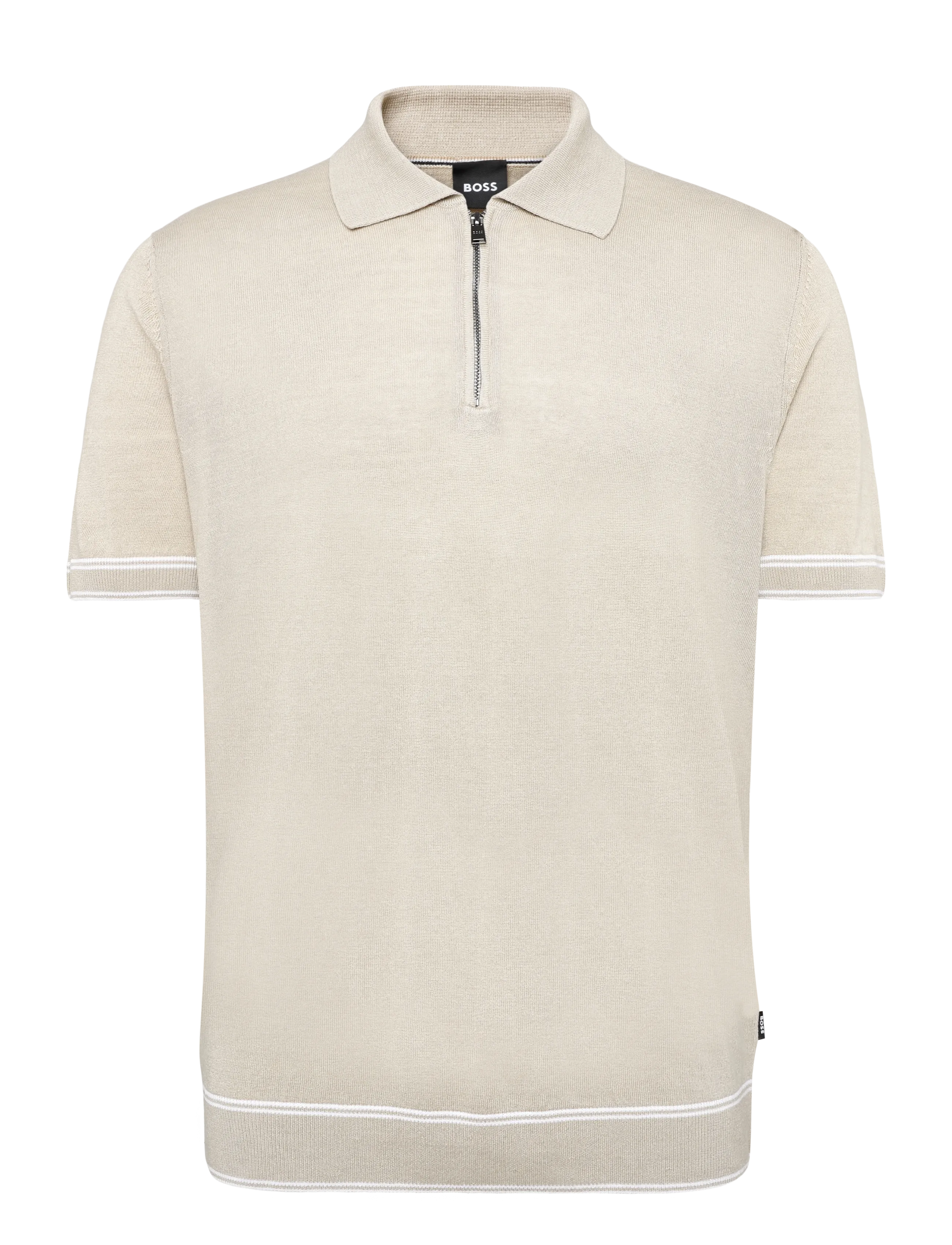 BOSS - H-Norbertino - short-sleeved polos - open beige - 1