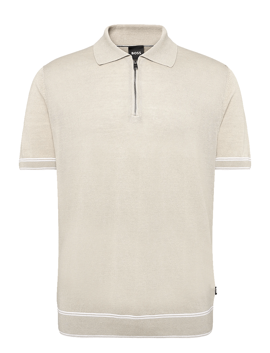 BOSS - H-Norbertino - lühikeste varrukatega polod - open beige - 1