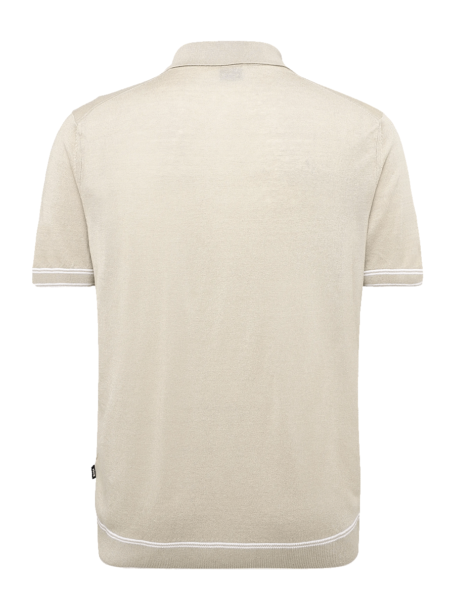BOSS - H-Norbertino - lühikeste varrukatega polod - open beige - 2