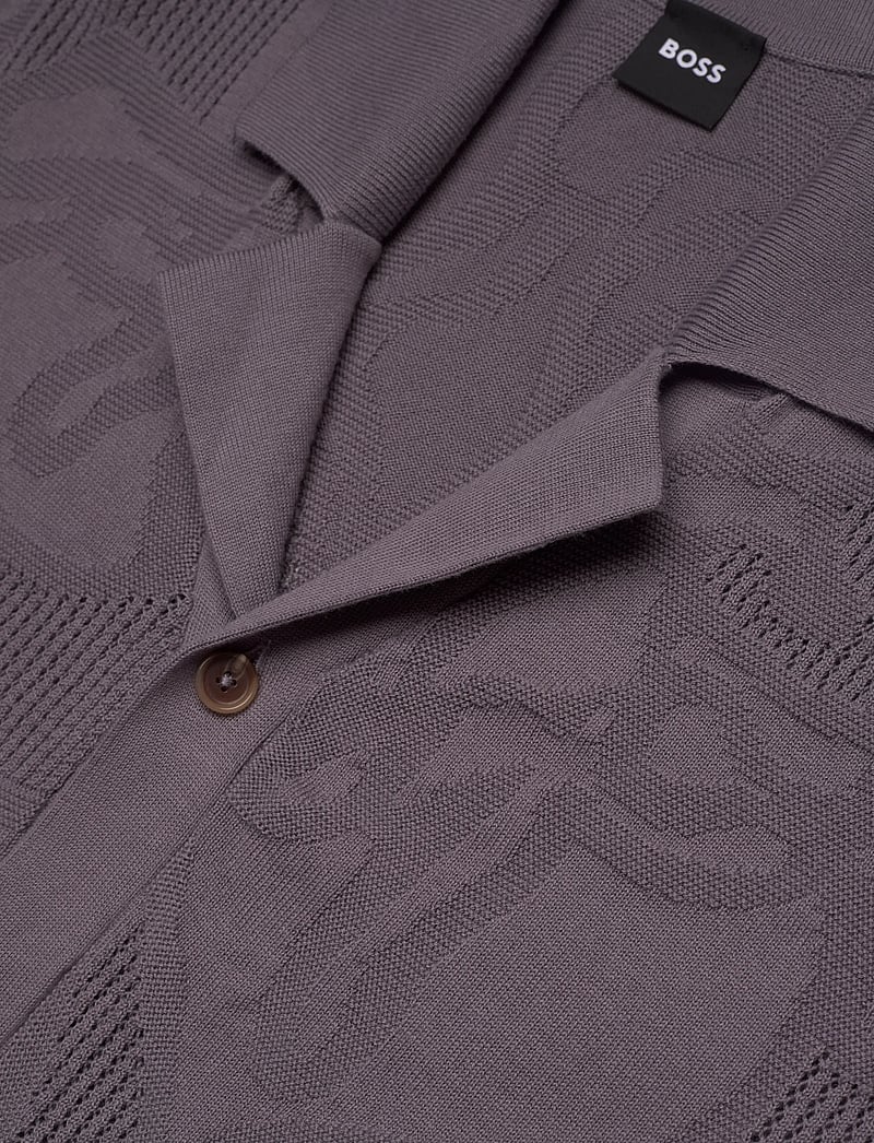 BOSS - C-Noy - stickade pikéer - medium purple - 2