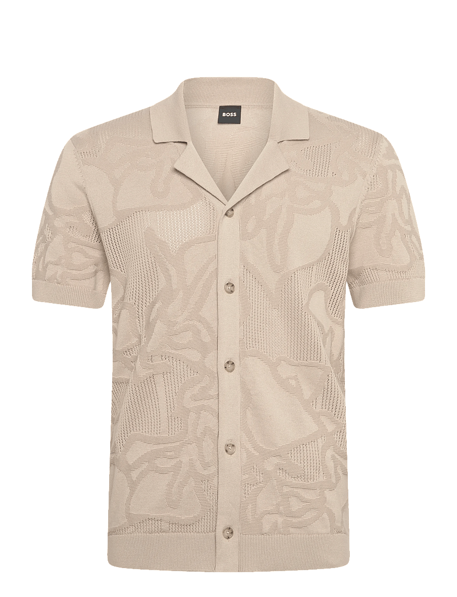 BOSS - C-Noy - gestrickte polohemden - open beige - 1