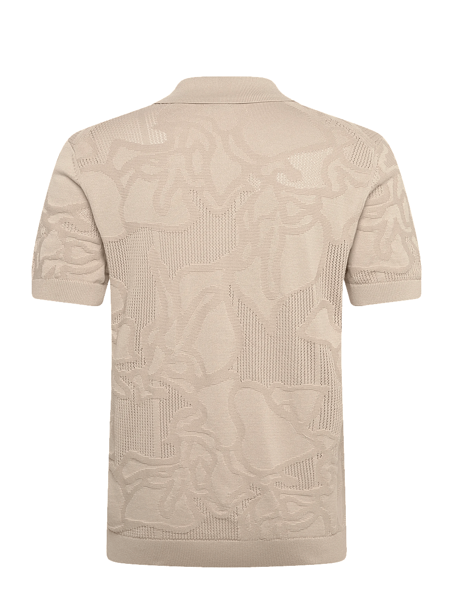 BOSS - C-Noy - gestrickte polohemden - open beige - 2