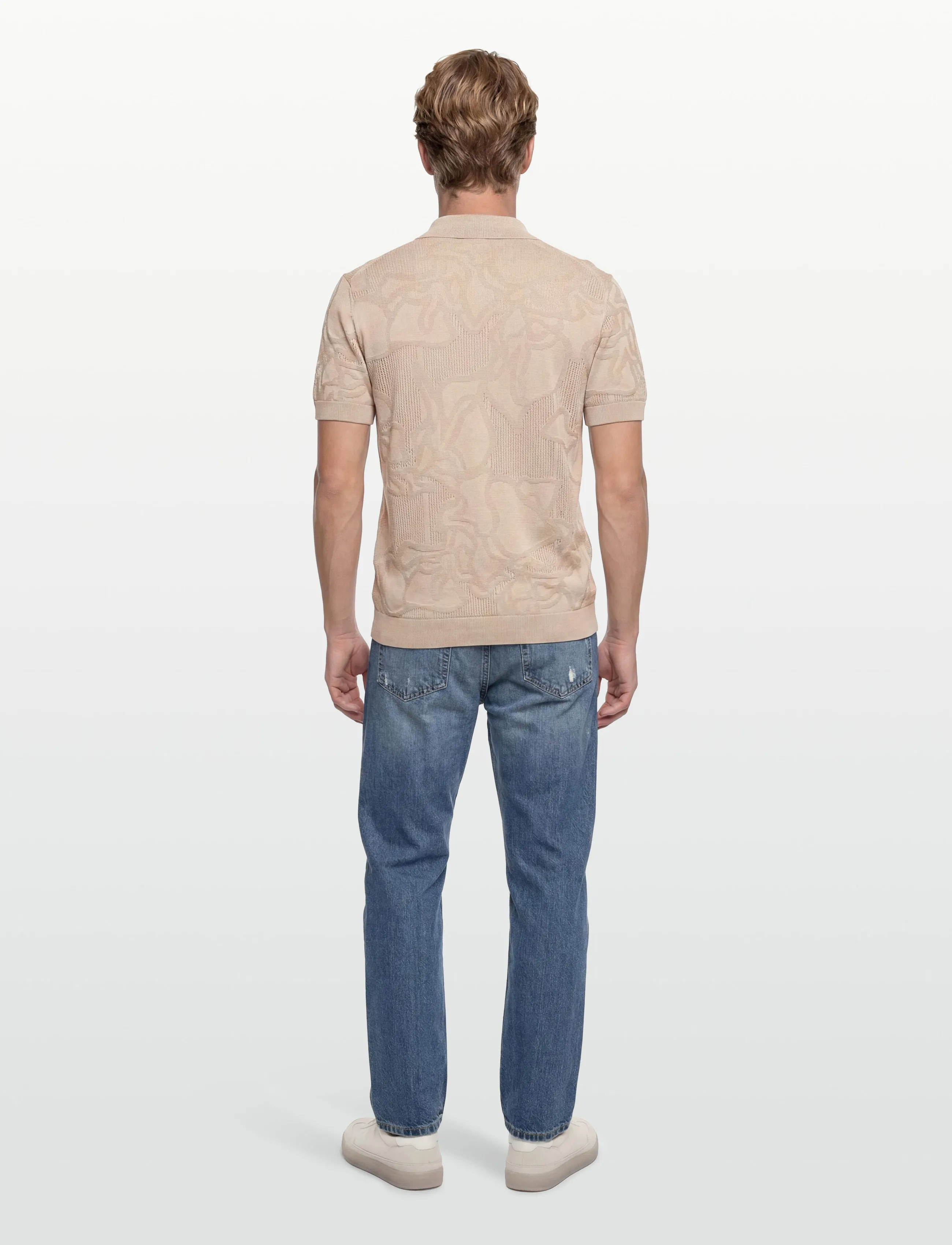 BOSS - C-Noy - gestrickte polohemden - open beige - 4