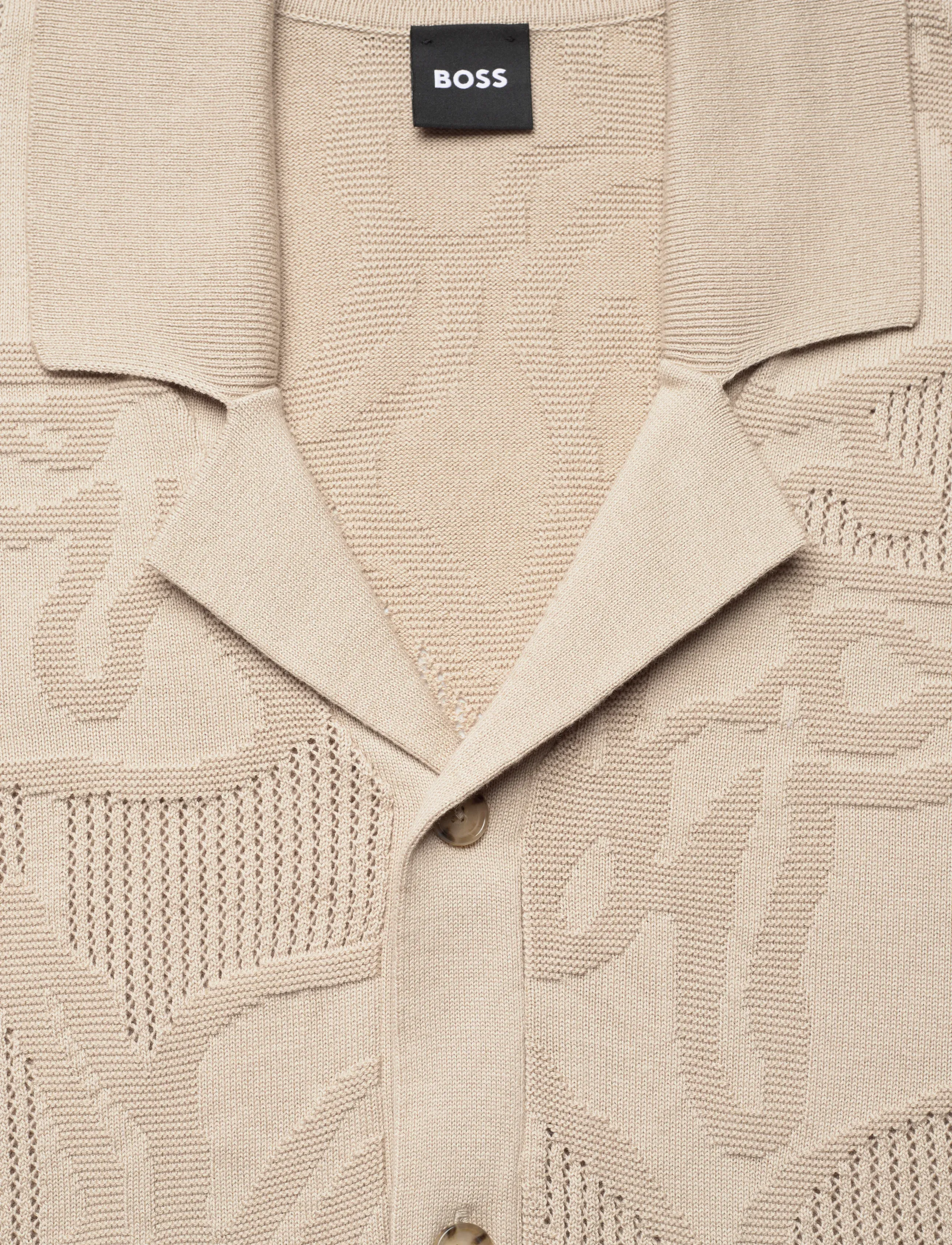 BOSS - C-Noy - gestrickte polohemden - open beige - 5