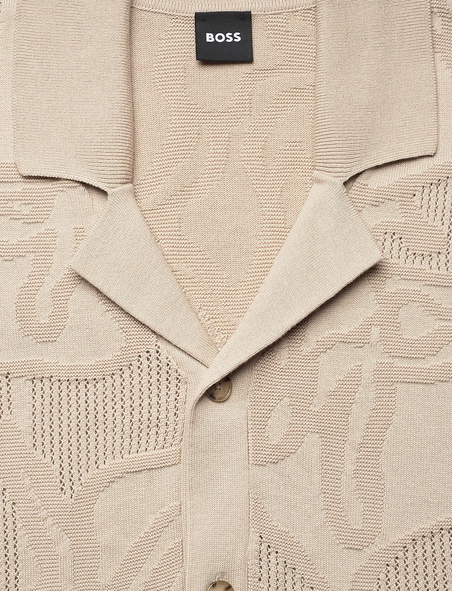 BOSS - C-Noy - gestrickte polohemden - open beige - 5