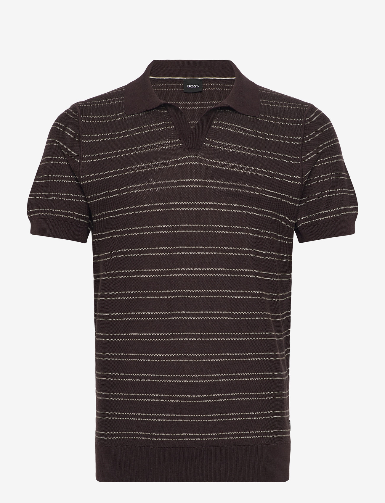 BOSS - H-Narciso - stickade pikéer - dark brown - 0