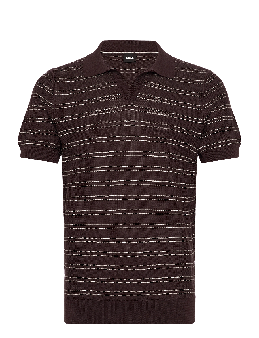 BOSS - H-Narciso - knitted polos - dark brown - 1