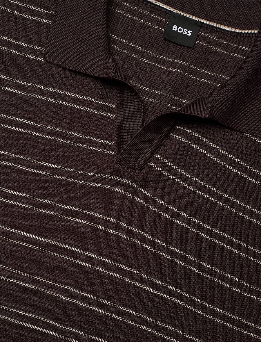 BOSS - H-Narciso - knitted polos - dark brown - 5