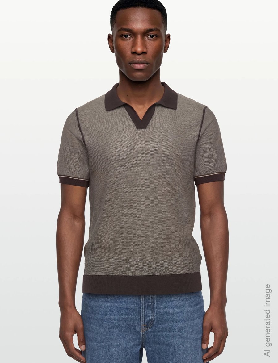 BOSS - H-Narciso - langärmlige strick-polohemden - dark brown - 3