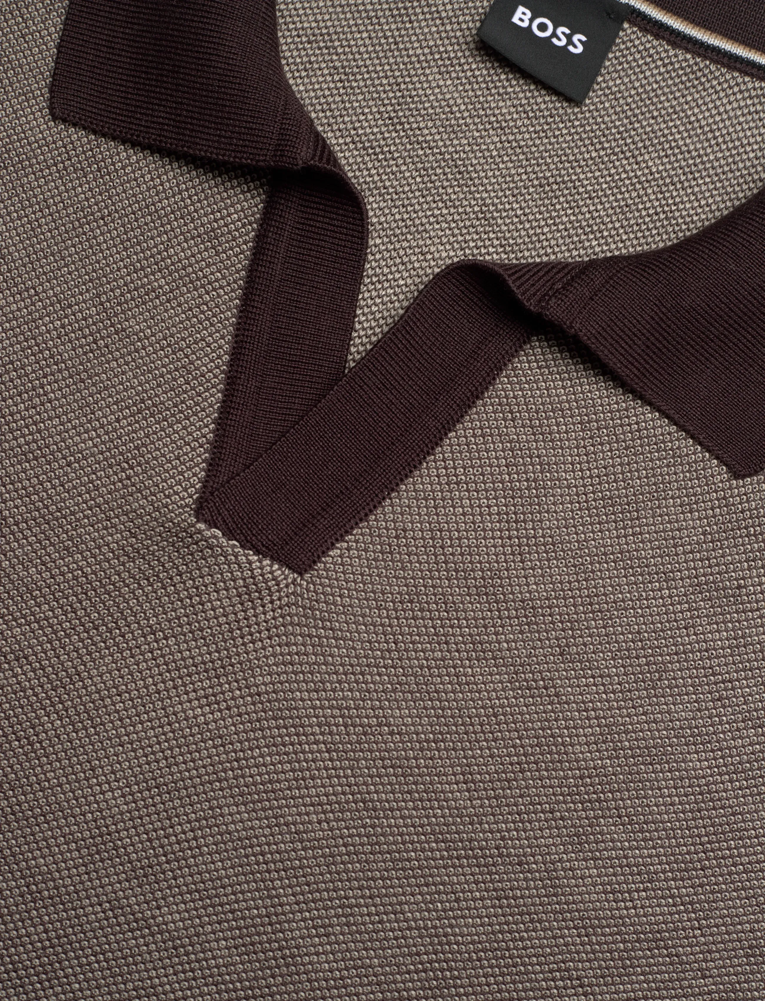 BOSS - H-Narciso - knitted polos - dark brown - 2