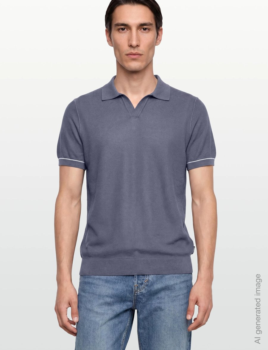BOSS - H-Narciso - knitted polos - open blue - 3