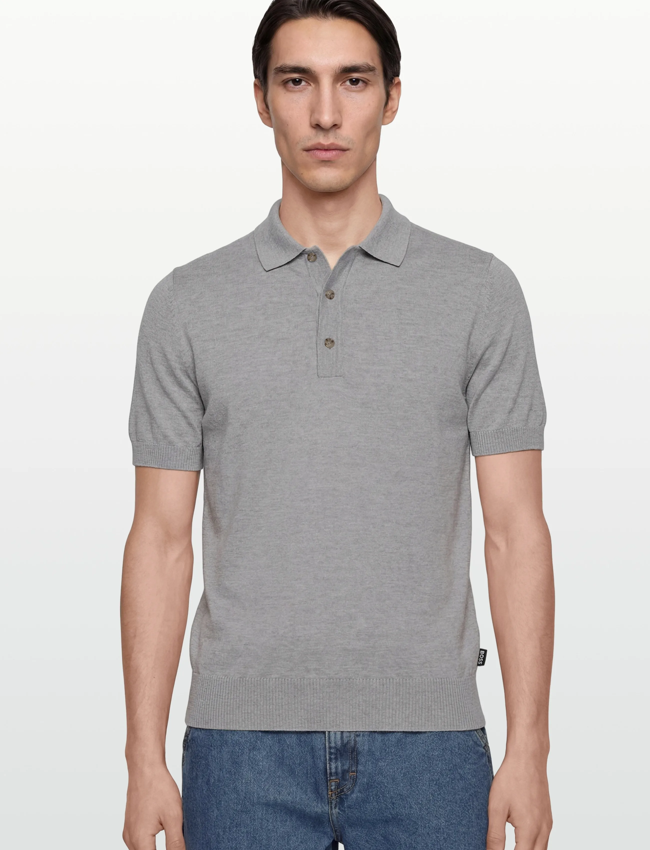 BOSS - H-Nolano - knitted polos - grey - 3