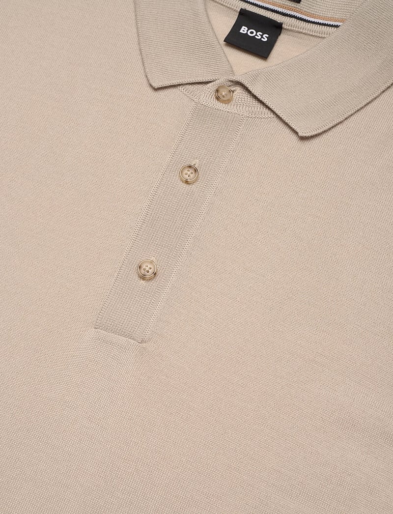 BOSS - H-Nolano - gestrickte polohemden - open beige - 2