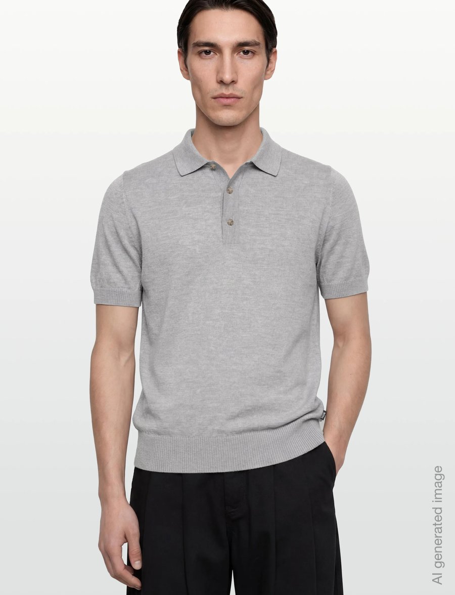 BOSS - H-Nolano - knitted polos - open grey - 4
