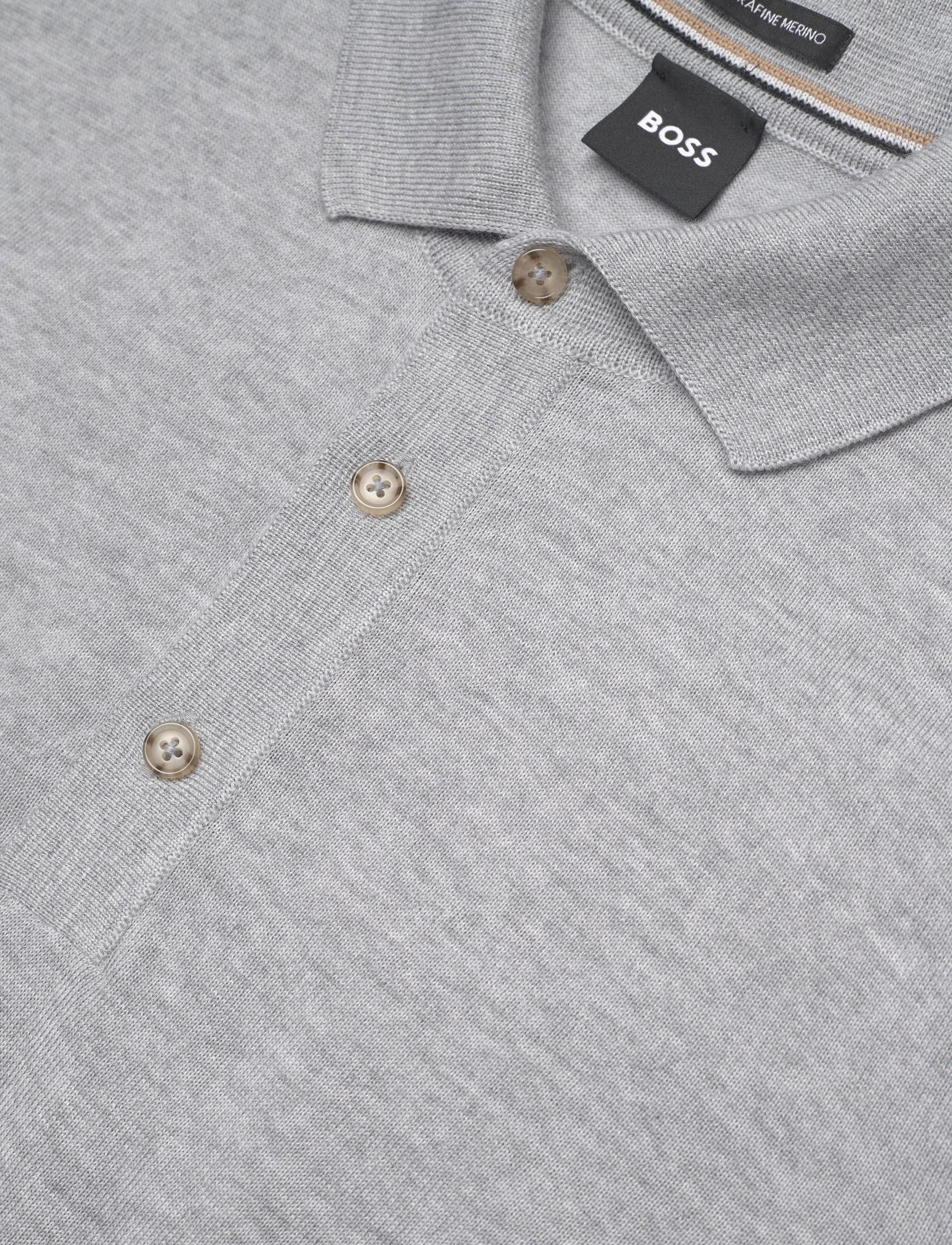 BOSS - H-Nolano - stickade pikéer - open grey - 3